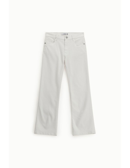 PLEASE flared jeans met vijf zakken en hoge taille