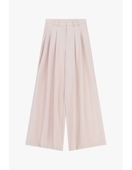 High-waisted palazzo broek met plooien aub