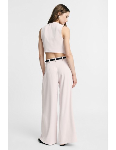 High-waisted palazzo broek met plooien aub
