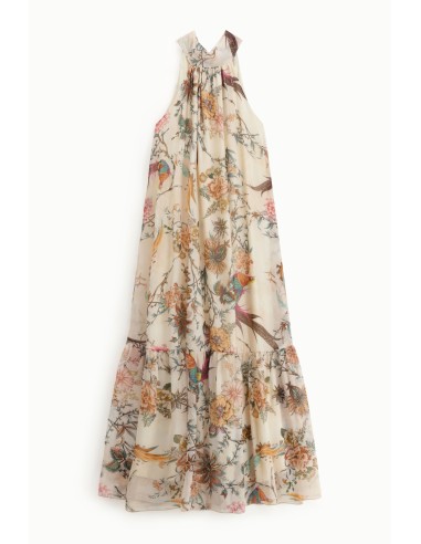 Lange jurk met bloemenprint en volant Dixie