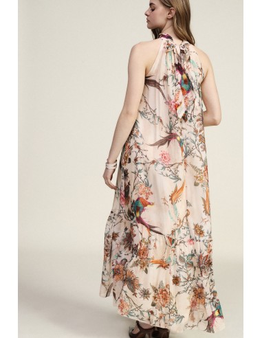 Lange jurk met bloemenprint en volant Dixie