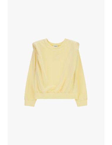 Dixie Sweatshirt met ronde hals, gestructureerde schouders en elastische zoom