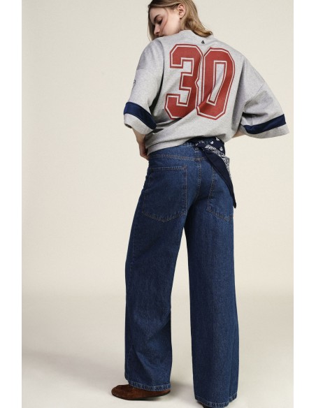 Dixie-jeans met wijde pijpen en riem