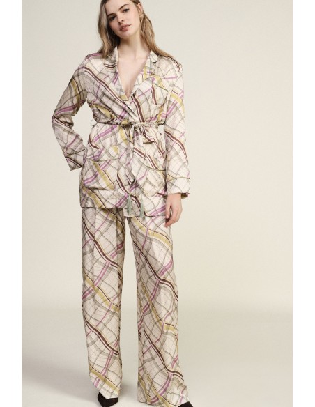 Dixie Palazzo-broek met patroon en wijde pijpen