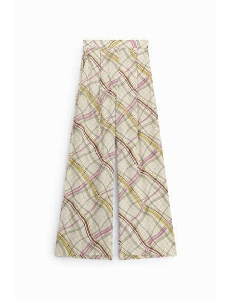 Dixie Palazzo-broek met patroon en wijde pijpen
