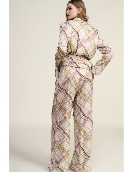 Dixie Palazzo-broek met patroon en wijde pijpen