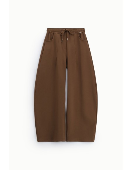 Dixie Palazzo-broek met wijde pasvorm, zakken en trekkoord