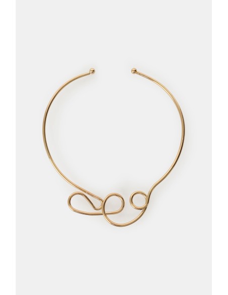 Open stijve ketting met golvend motief Dixie