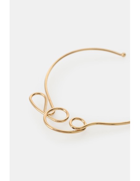 Open stijve ketting met golvend motief Dixie