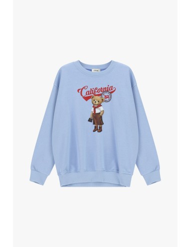 Dixie sweatshirt met ronde hals en California-beerprint