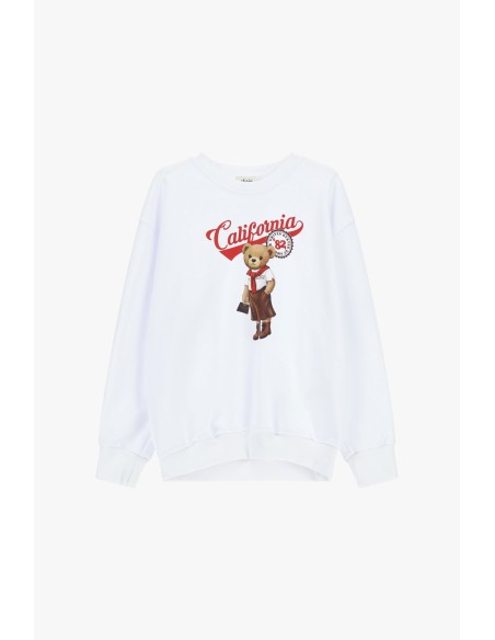 Dixie sweatshirt met ronde hals en California-beerprint