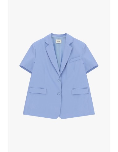 Dixie blazer met korte mouwen en paspelzakken
