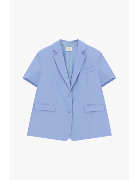 Dixie blazer met korte mouwen en paspelzakken