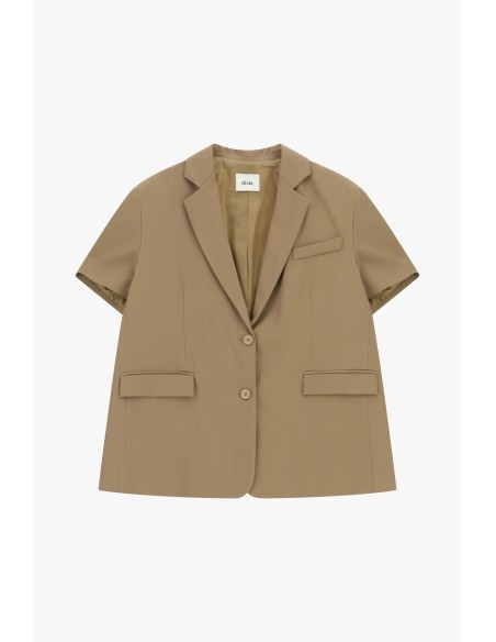Dixie blazer met korte mouwen en paspelzakken