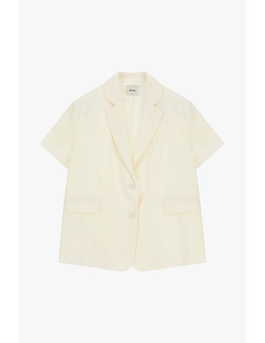 Dixie blazer met korte mouwen en paspelzakken