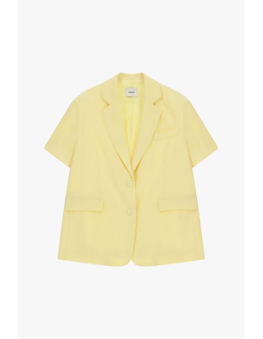 Dixie blazer met korte mouwen en paspelzakken