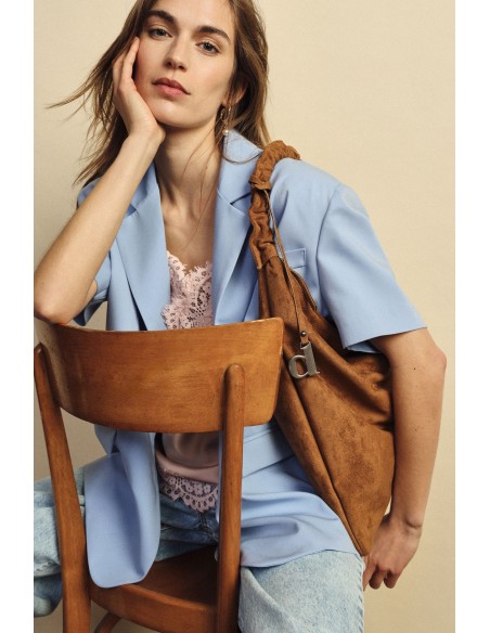 Dixie blazer met korte mouwen en paspelzakken