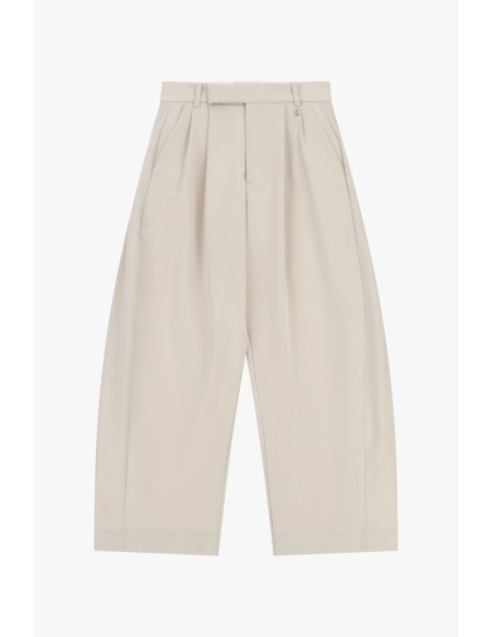 Cropped palazzobroek met hoge taille en plooien Dixie