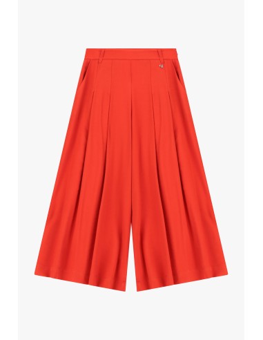 Dixie cropped palazzobroek met plooien aan de voorkant