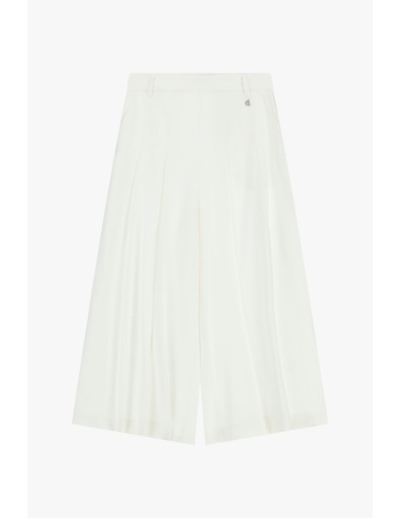Dixie cropped palazzobroek met plooien aan de voorkant