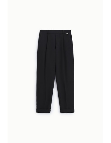 Tailored broek met plooien en hoge omslag Dixie