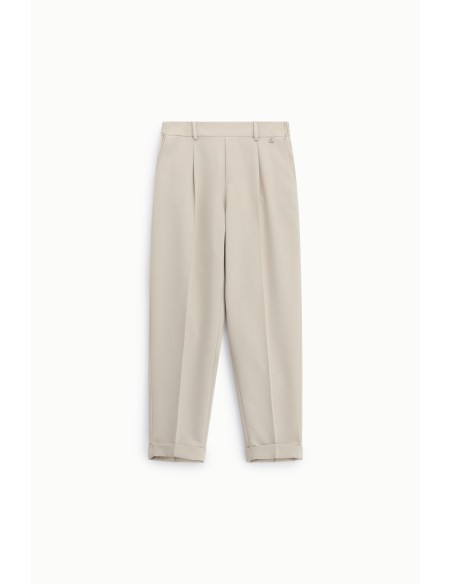 Tailored broek met plooien en hoge omslag Dixie
