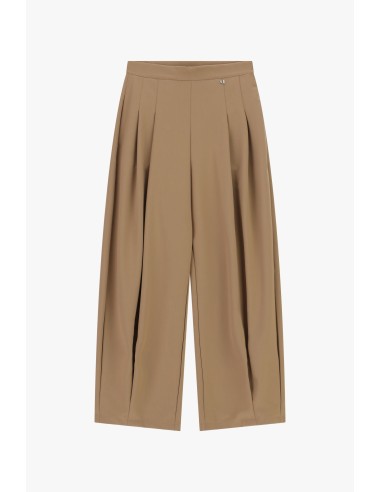 Dixie cropped palazzobroek met plooien aan de voorkant