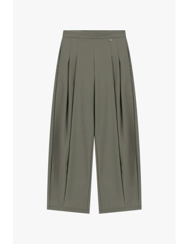 Dixie cropped palazzobroek met plooien aan de voorkant