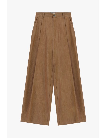 Dixie jeans met wijde pijpen, plooien aan de voorkant en zakken