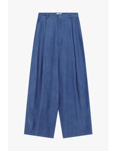 Dixie jeans met wijde pijpen, plooien aan de voorkant en zakken