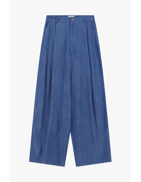 Dixie jeans met wijde pijpen, plooien aan de voorkant en zakken