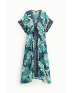 Lange jurk met opvallende bloemenprint Dixie 2