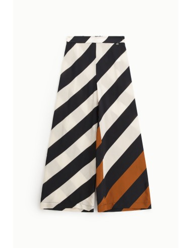Dixie Palazzo-broek met diagonale strepen