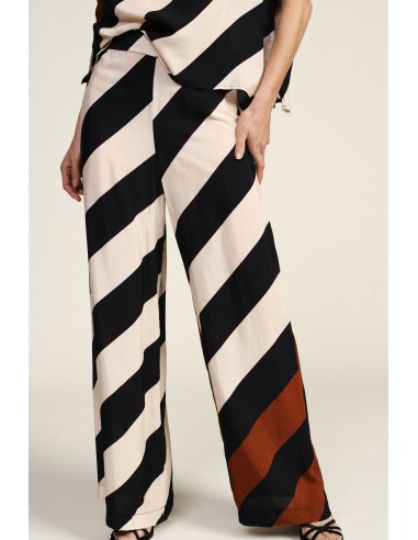 Dixie Palazzo-broek met diagonale strepen
