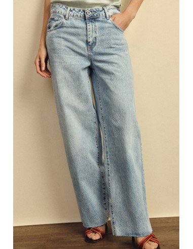 Dixie Jeans met rechte pijpen, hoge taille en lichte wassing