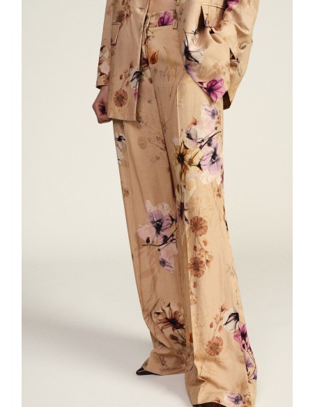 Elegante wijde broek met bloemenprint Dixie