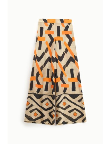 Wijde broek met grafisch patroon Dixie