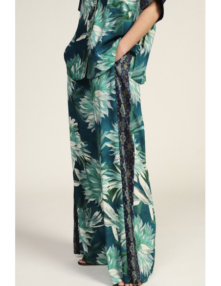 Wijde Palazzo-broek met bloemen Dixie