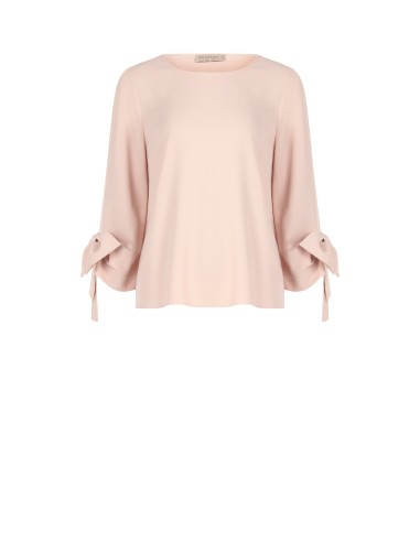 Ruime blouse van soepelvallende stof met maxi-strikken op de mouwen Rinascimento
