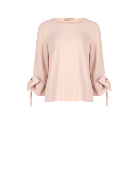 Ruime blouse van soepelvallende stof met maxi-strikken op de mouwen Rinascimento