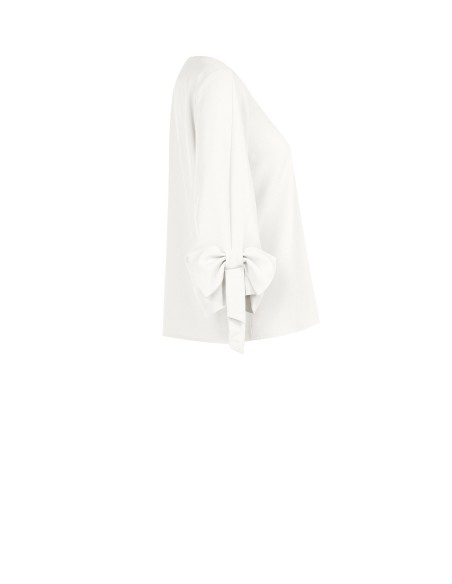 Ruime blouse van soepelvallende stof met maxi-strikken op de mouwen Rinascimento
