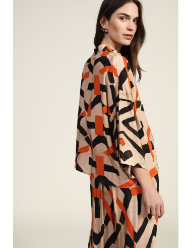 Dixie overhemd met levendige grafische print