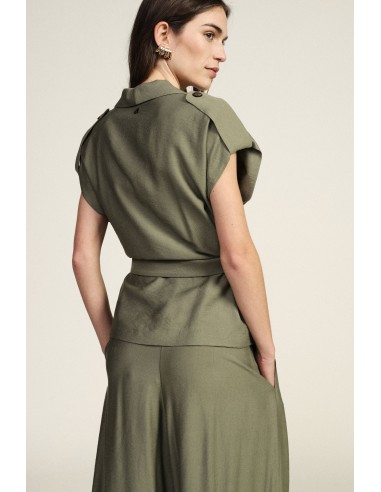 Dixie gilet met riem en zakken