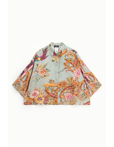 Dixie-shirt met bloemenprint en ruime pasvorm