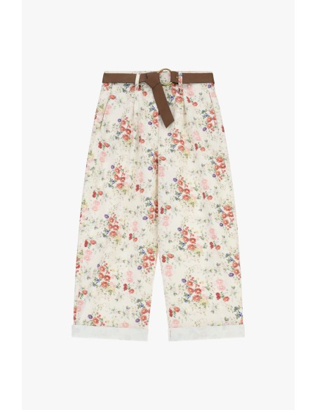 Dixie Palazzo-broek met bloemenprint en hoge taille