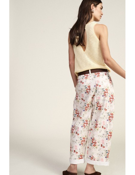 Dixie Palazzo-broek met bloemenprint en hoge taille