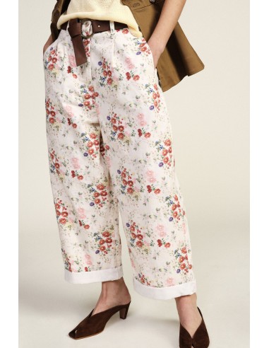 Dixie Palazzo-broek met bloemenprint en hoge taille