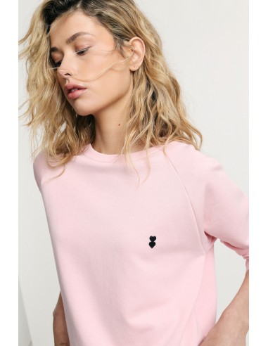 Ronde-hals sweatshirt met geborduurd hartdetail Please