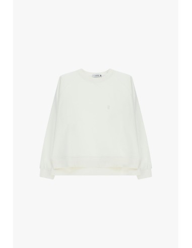 Ronde-hals sweatshirt met geborduurd hartdetail Please