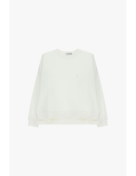 Ronde-hals sweatshirt met geborduurd hartdetail Please